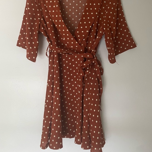 PLT Terracotta polka dot tea dress. Size 8 - Picture 7 of 9